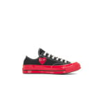 Низкие кеды Converse с красной подошвой Comme Des Garcons Play, черный - фото