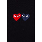 Свитер с V-образным вырезом и двойной эмблемой Comme Des Garcons Play, синий - фото 5