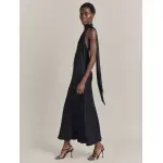 Платье Ghost Florence Backless Halter Neck Midi, черный - фото 4