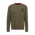 Толстовка HUGO Underwear "SprayLogo Sweatshirt", с круглым вырезом, зеленый - фото