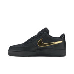 Кроссовки Nike Air Force 1 Low '07 LV8 'Removable Swoosh - Black Gold', черный - фото 3