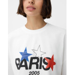 Укороченная футболка с коротким рукавом paris Bershka, белый - фото 3