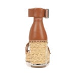 Сандалии Franco Sarto Clemens Raffia Espadrille Wedge Heel, цвет Cognac Brown Leather - фото 4