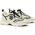 Кроссовки Tory Burch Good Luck Crochet Trainer, цвет New Ivory/Perfect Black - фото