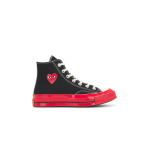 Кроссовки Comme des Garçons Converse Red Sole High Top, черный - фото