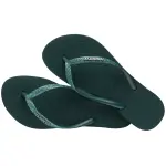 Шлепанцы Havaianas "SLIM SPARKLE 2", летняя обувь, тапочки, туфли для бассейна с блестками, зеленый - фото 4