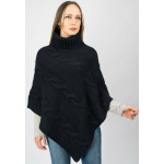 Накидка Braided Poncho Dalle Piane Cashmere, синий - фото