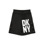 Dkny Kids спортивные шорты с логотипом, черный - фото