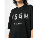 Платье-футболка с логотипом MSGM, черный - фото 5