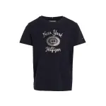 Рубашка Tommy Hilfiger с короткими рукавами "HILFIGER NY FOIL REG TEE SS", дети до 16 лет, с тисненым логотипом, цвет Desert Sky - фото 5