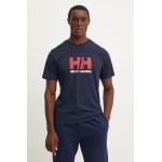 Хлопковая футболка Helly Hansen HH LOGO, темно-синий - фото 2