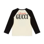 Футболка детская Gucci с принтом, черный / белый - фото 2