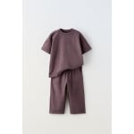 Одновременная футболка и брюки комбинированные ZARA, цвет aubergine - фото 4