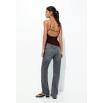 Топ WITH STRAPPY BACK, HALTER PULL&BEAR, коричневый - фото