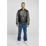 Анорак Fubu " Fubu Men's FM231-024-1 FUBU Varsity Leather Jacket" (1 шт.), без капюшона, черный - фото 7