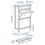 Шкаф/хранилище для обуви, белый, 89x30x127 см, с 2 отделениями HEMNES IKEA - фото 10