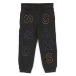 Stella McCartney Kids спортивные брюки с вышитым логотипом, черный - фото