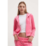 Велюровая толстовка Juicy Couture, розовый - фото