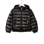 Moncler Enfant пуховик с капюшоном, черный - фото