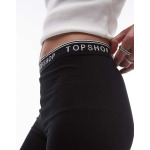 Черные шорты-леггинсы Topshop – с логотипом - фото 5