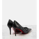 Туфли-лодочки Apostropha 80 из сетчатой ткани с декором Christian Louboutin, цвет black-cry/lin black - фото 2