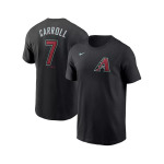 Мужская футболка Corbin Carroll Black Arizona Diamondbacks 2024 Fuse с именем и номером Nike, черный - фото