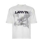 Футболка Lanvin Printed  'White Mustang/Black', белый - фото