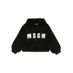 Детский свитер с вышитым логотипом MSGM Msgm Kids, черный - фото