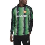 Мужская футболка adidas Originals Green Manchester United 2022/23 90 Goalkeeper Replica - фото