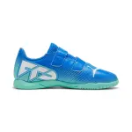 Кроссовки PUMA для дома «FUTURE 7 PLAY IT V JR», цвет Hyperlink Blue-Mint-PUMA White - фото 6