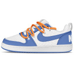 Кроссовки Nike Court Borough Skateboarding Shoes Men Low-top Orange, синий - фото