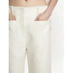 Proenza Schouler cotton wool jacquard trousers, белый - фото 5