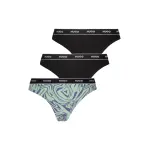 Стринги HUGO Underwear "TRIPLET THONG DESIGN" (комплект, 3 шт., 3), с логотипом на поясе, фиолетовый - фото