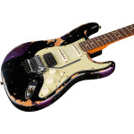 Fender Custom Shop SuperNova Stratocaster HSS Heavy Relic Floyd Rose Электрогитара Black over Purple Sparkle - фото 3