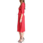 Платье Michael Kors Cheetah Jacquard Midi Wrap Dress, цвет Crimson - фото 3