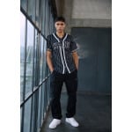 Рубашка Serif Pinstripe Baseball Shirt Karl Kani, черный - фото