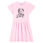 Платье из хлопкового джерси Teddy Bear Moschino, розовый - фото