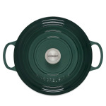 Круглая французская жаровня Le Creuset объемом 7,25 литра, зеленый - фото 4