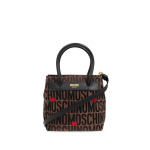 Moschino сумка-тоут с логотипом и жаккардом, коричневый - фото