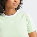 Укороченная футболка с 3 полосками adicolor adidas Originals, цвет semi green spark - фото 3