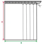 Виртовая штора «Uni Collection Light», (1 шт.), на заказ Wirth, темно-синий - фото 5