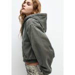 Легкая куртка WASHED HOODED PULL&BEAR, зеленый - фото 3