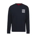 Толстовка HUGO Underwear "SprayLogo Sweatshirt", с круглым вырезом, синий - фото