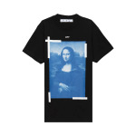 Off-White Узкая футболка Monalisa с короткими рукавами, Черный/Белый - фото