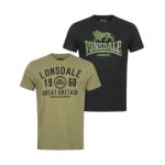 Футболка Lonsdale BANGOR, цвет Khaki/Black - фото