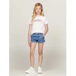 Рубашка Tommy Hilfiger с короткими рукавами "VARSIY FOIL REG TEE SS", детская до 16 лет, с тисненым логотипом, белый - фото 2