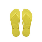 Тонкие желтые женские пляжные тапочки Havaianas - фото