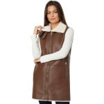 Жилет Nappa Faux Shearling Vest LAUREN Ralph Lauren, цвет Dark Cuoio - фото