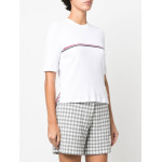 Thom Browne RWB stripe ribbed T-shirt, белый - фото 3