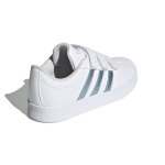 Кроссовки Adidas VL Court 2.0 J 'White Vision Metallic' - фото 4